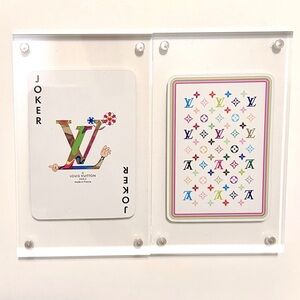 Louis Vuitton White Card Game Set with Iconic Monogram